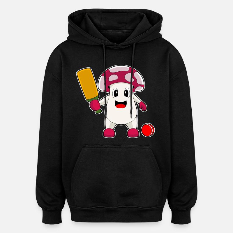 Champignon Cricket Cricket Bat - Sweat à capuche oversize unisexe - noir
