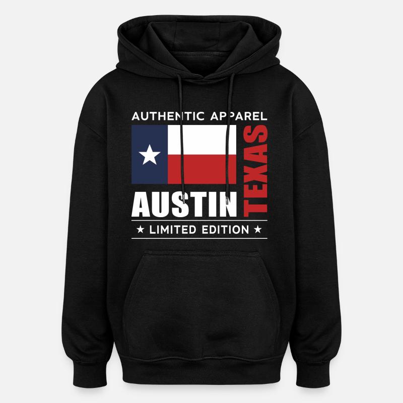 Austin - Sweat à capuche oversize unisexe - noir