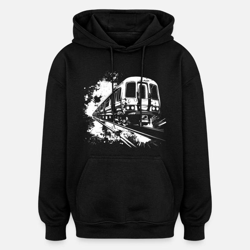 Zug Farbklecks - Oversized Unisex Hoodie - Schwarz