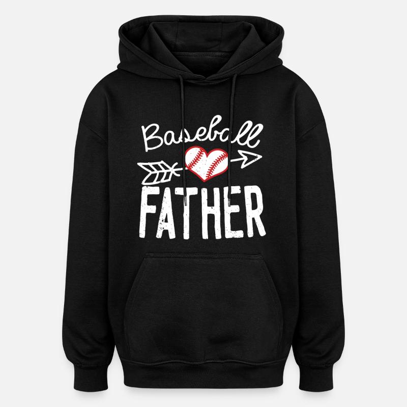 Baseball Father - Oversized Unisex Hoodie - black