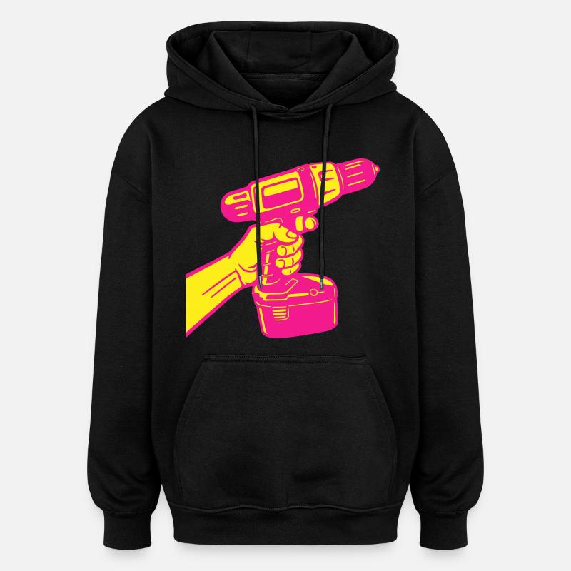 DIY Pop Art - Sweat à capuche oversize unisexe - noir