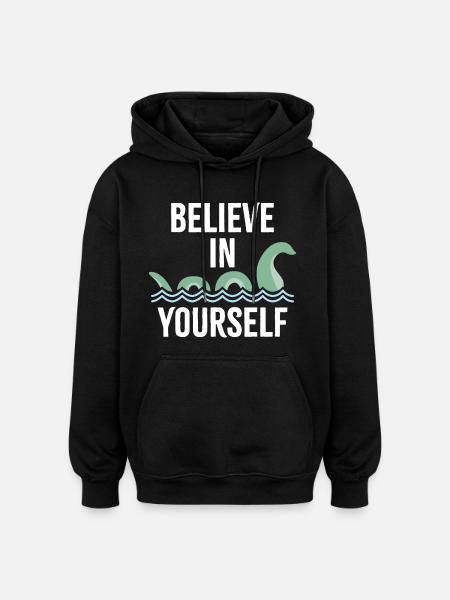 Croyez en vous - Sweat à capuche oversize unisexe - noir