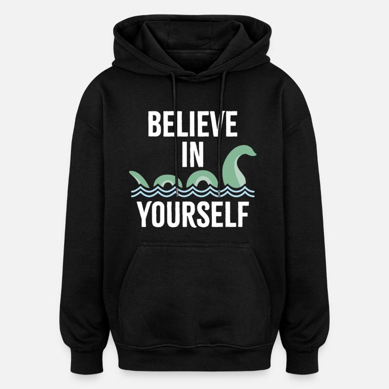 Croyez en vous - Sweat à capuche oversize unisexe - noir