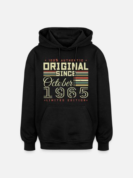 Legendary since October 1965 | October 1965 - Oversized Unisex Hoodie - black