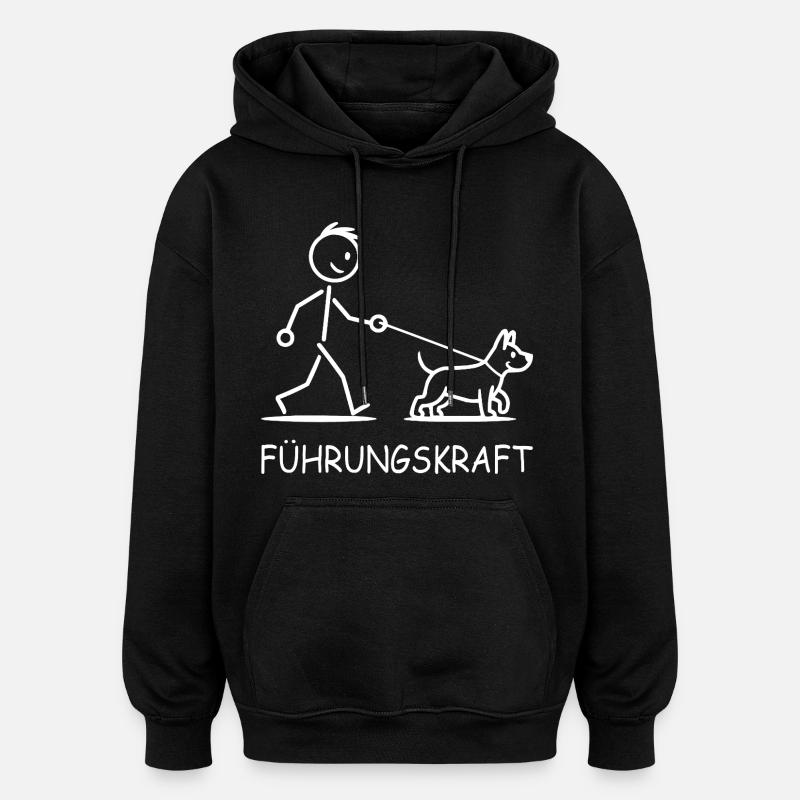Chien de Leadership - Sweat à capuche oversize unisexe - noir