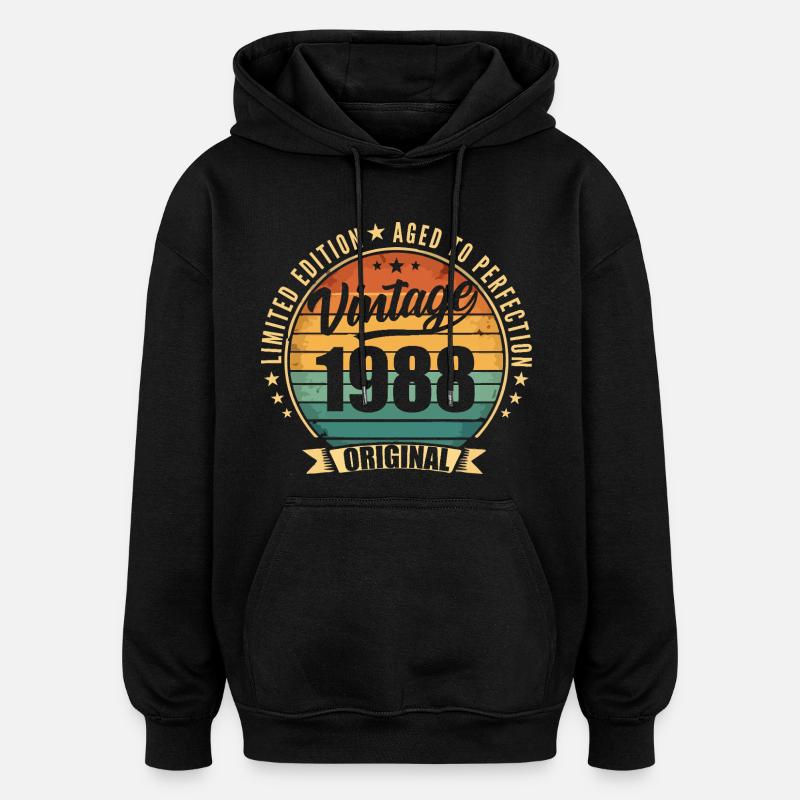 Limitierte Jubiläumsausgabe von 1988 - Oversized Unisex Hoodie - Schwarz