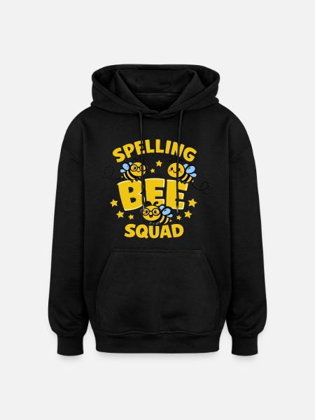 Spelling Bee Squad Humour École Abeille - Sweat à capuche oversize unisexe - noir