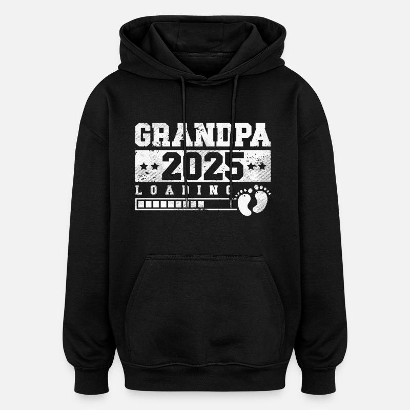Opa 2025 loading - Oversized Unisex Hoodie - Schwarz