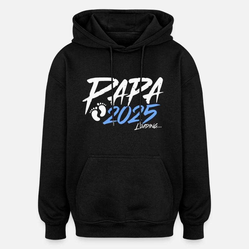 Papa 2025 loading - Oversized Unisex Hoodie - black