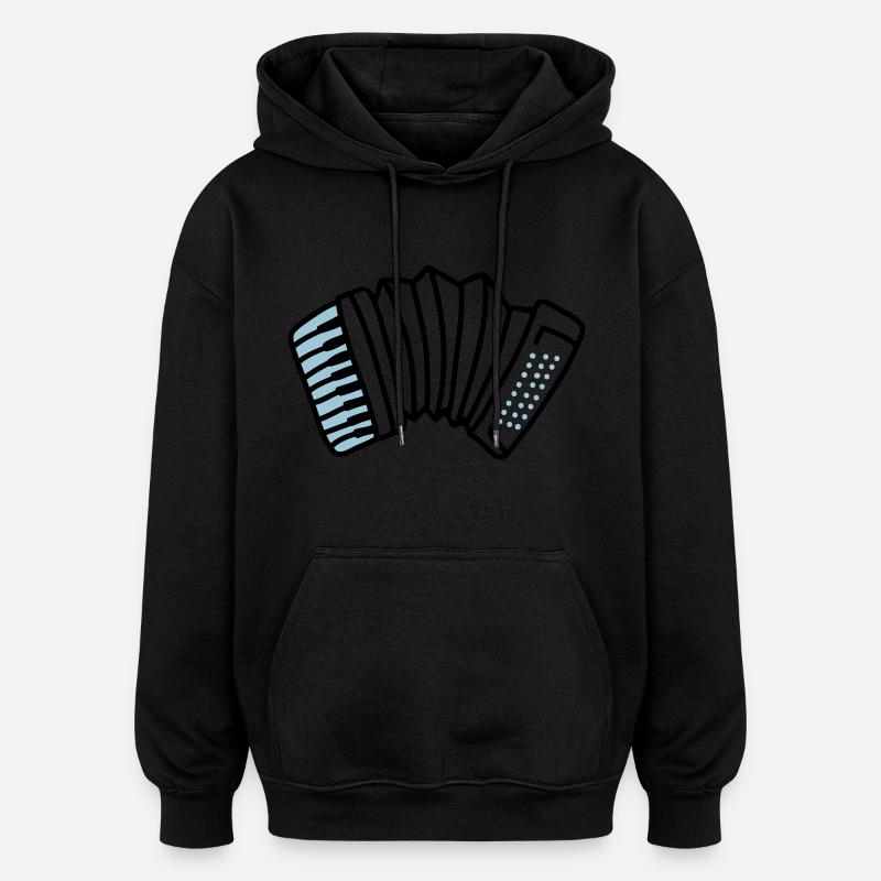 accordeon - Sweat à capuche oversize unisexe - noir