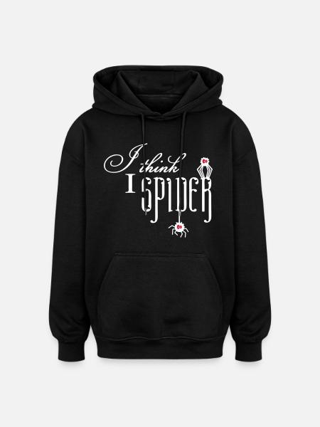 I think I spider - Oversized Unisex Hoodie - Schwarz