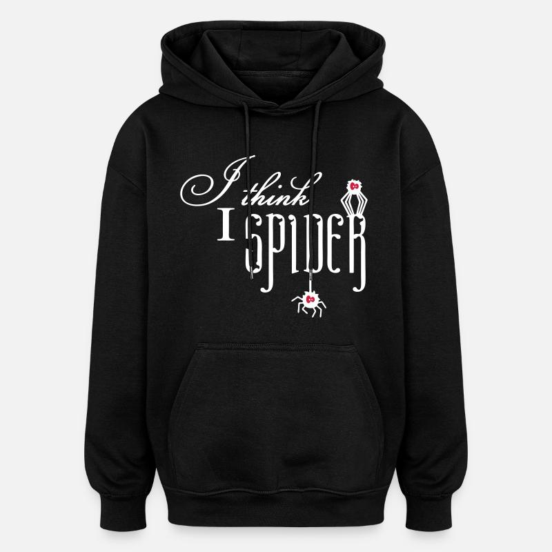 I think I spider - Oversized Unisex Hoodie - Schwarz