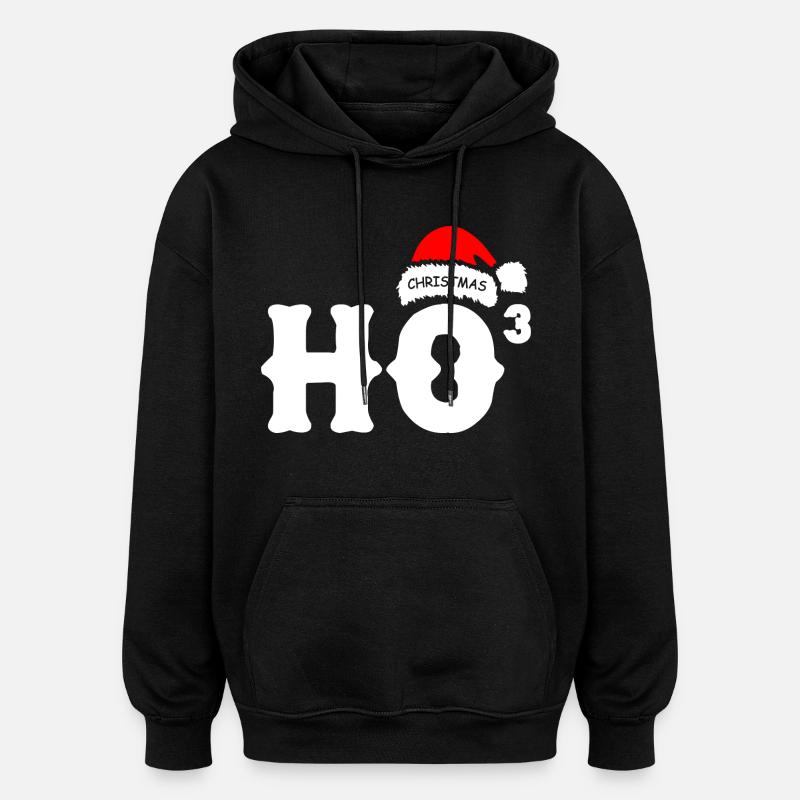 HoHoHo Noël - Sweat à capuche oversize unisexe - noir