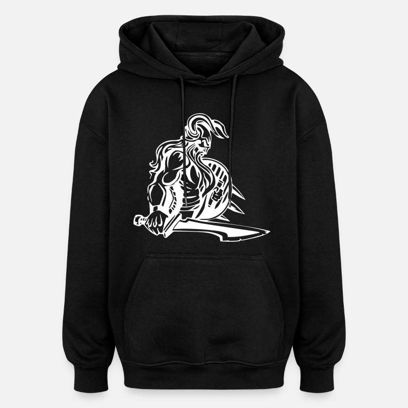 Viking fort - Sweat à capuche oversize unisexe - noir