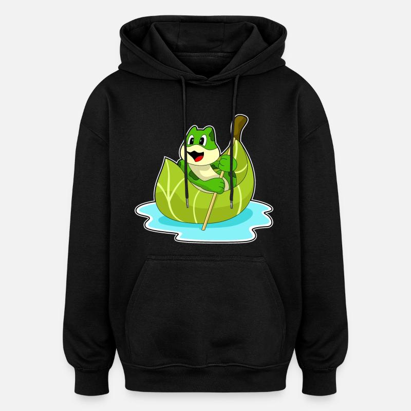 Frosch Boot - Oversized Unisex Hoodie - Schwarz