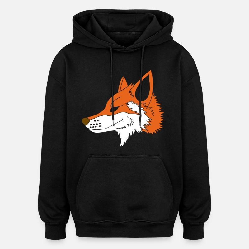 Rusé comme un renard - Sweat à capuche oversize unisexe - noir