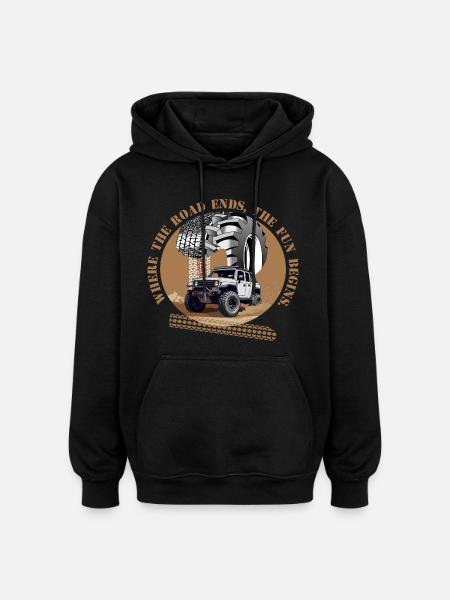 Off-Road Driver - Oversized Unisex Hoodie - black