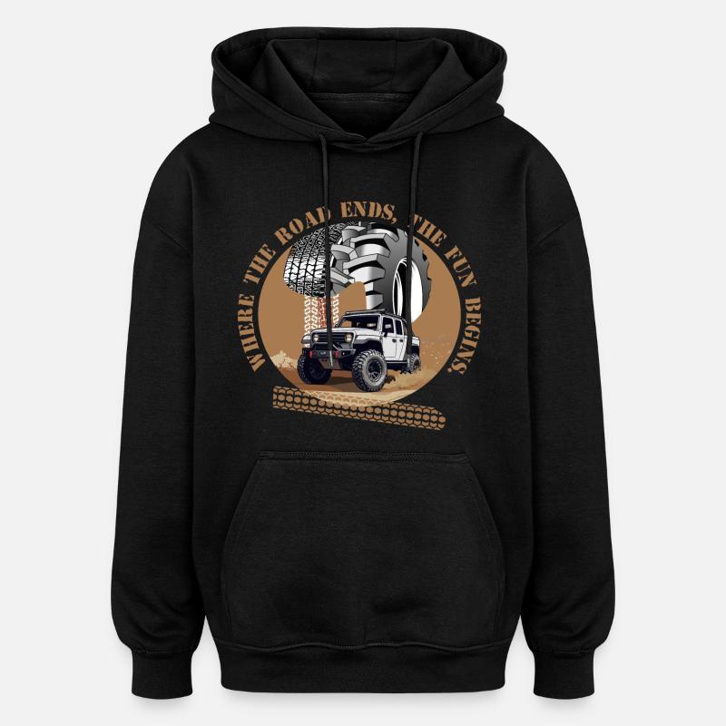 Off-Road Driver - Oversized Unisex Hoodie - black