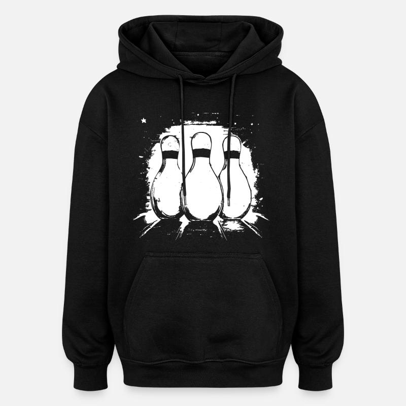 Bowling Drawing - Oversized Unisex Hoodie - black