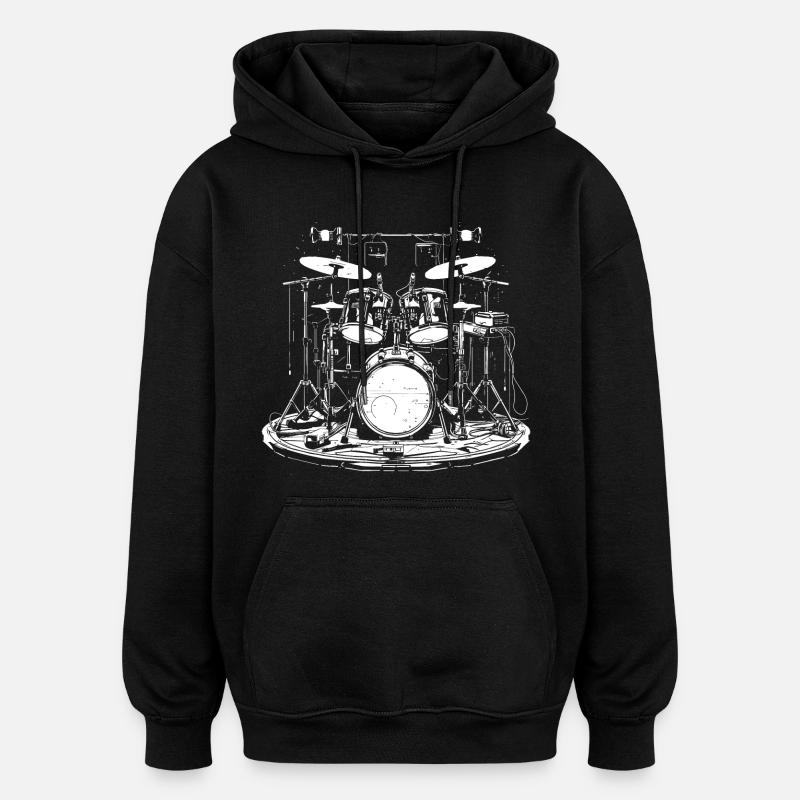 Percussion - Sweat à capuche oversize unisexe - noir