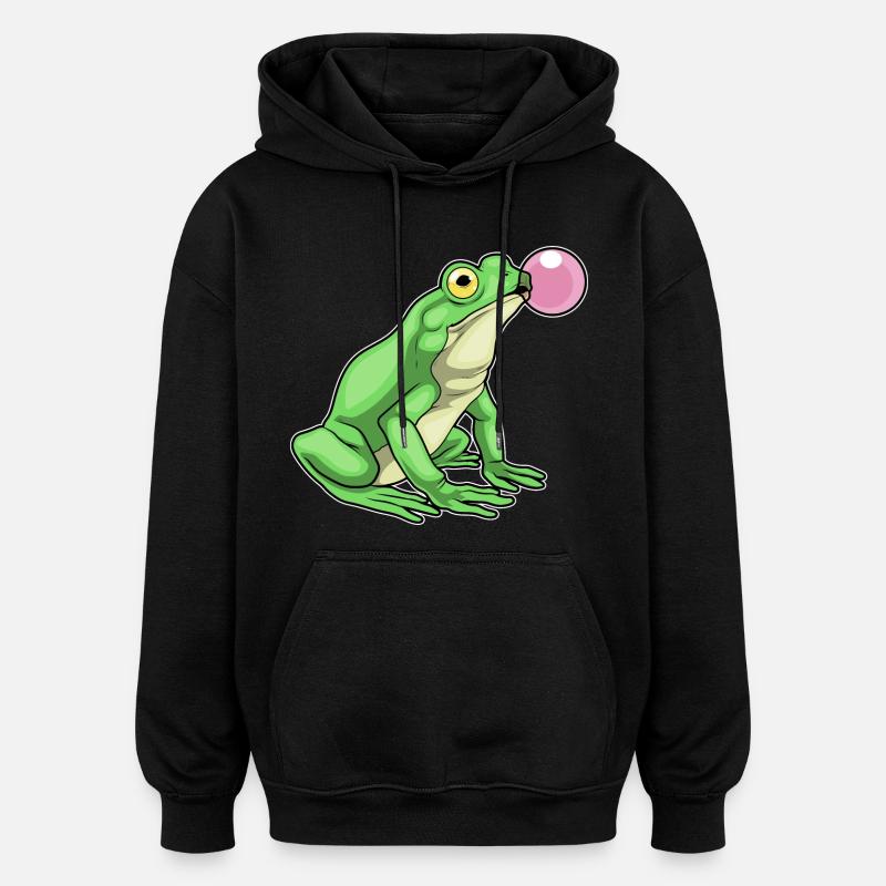 Frog Chewing Gum - Oversized Unisex Hoodie - black
