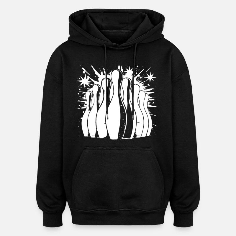 Bowling - Sweat à capuche oversize unisexe - noir