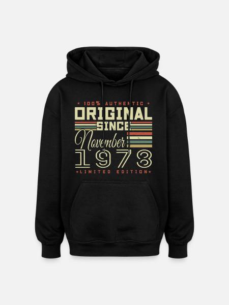 Birthday Gift November 1978 - Oversized Unisex Hoodie - black
