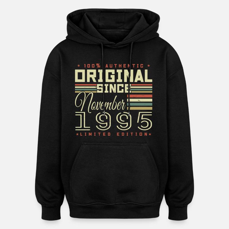 cadeau d'anniversaire novembre 1995 - Sweat à capuche oversize unisexe - noir