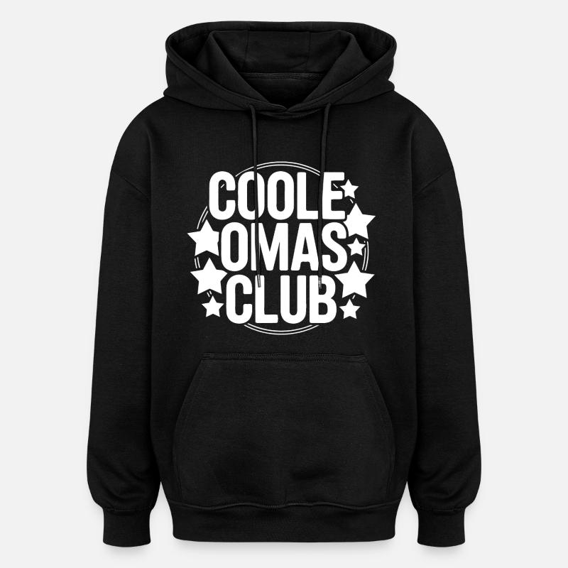 Coole Omas Club - Oversized Unisex Hoodie - Schwarz