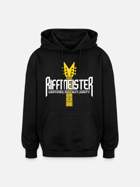 Riffmeister Guitar - Oversized Unisex Hoodie - black