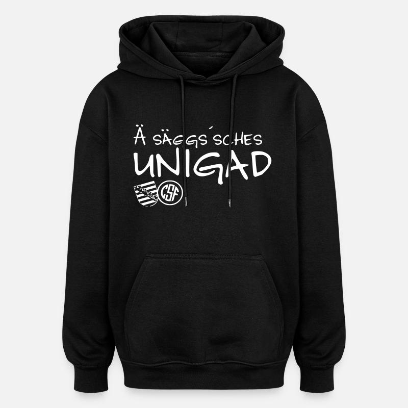 Ä säggssches Unigad - Oversized Unisex Hoodie - Schwarz