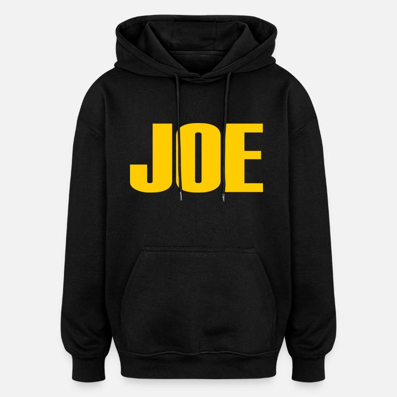 Joe - Sweat à capuche oversize unisexe - noir