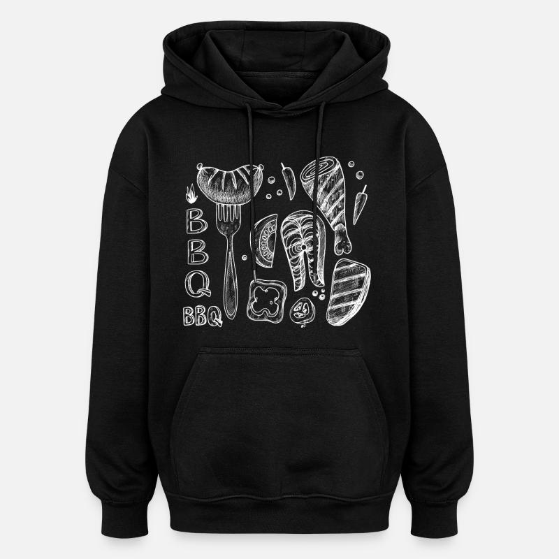 BBQ MOTIV Ingredients - Oversized Unisex Hoodie - black