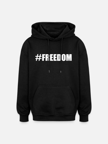Freedom - Oversized Unisex Hoodie - black
