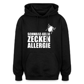 Schwarz-Gelbe Zeckenallerie - Oversized Unisex Hoodie - Schwarz - Vorne - Noah (186cm)