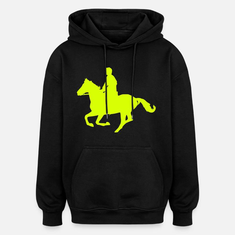 galoppierenden Pferd - Oversized Unisex Hoodie - Schwarz