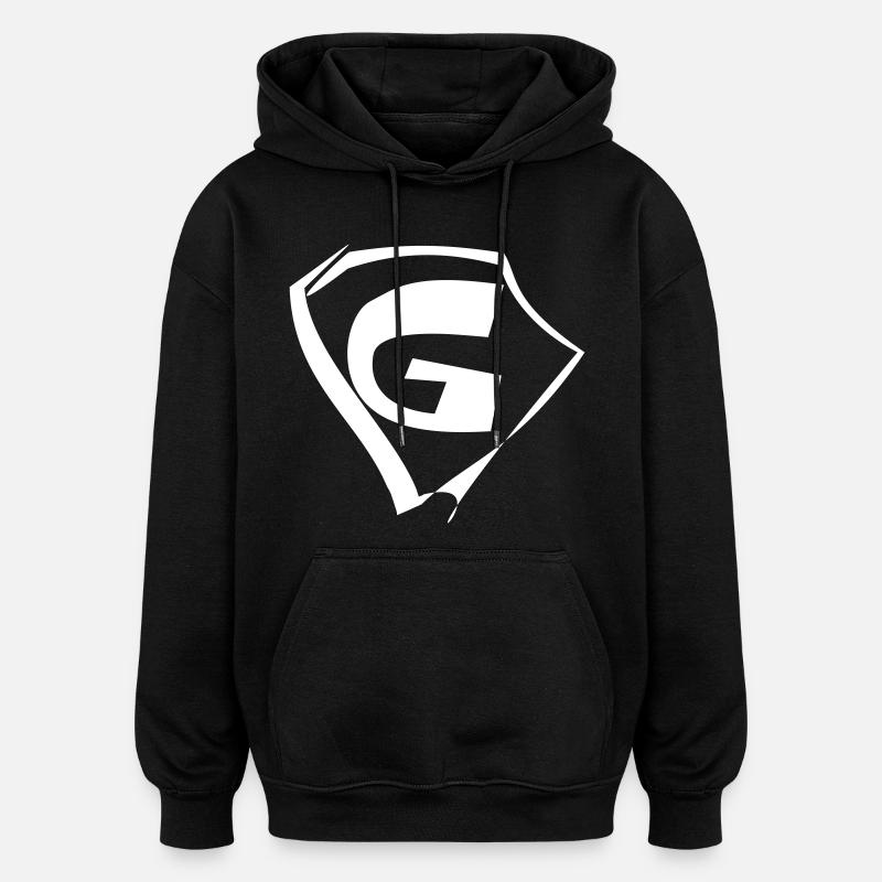 logo emblème G - Sweat à capuche oversize unisexe - noir