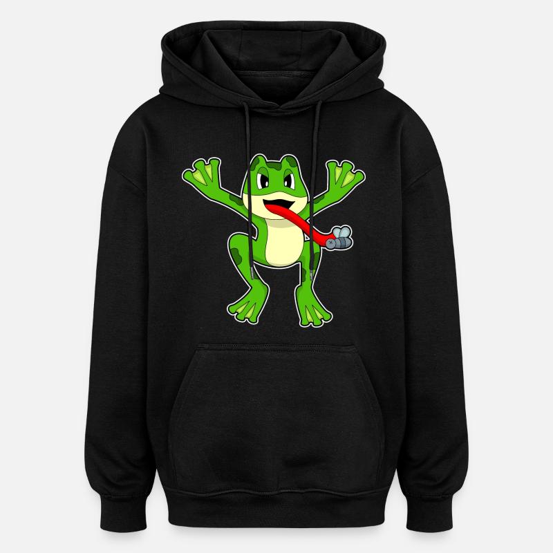 Frog fly - Oversized Unisex Hoodie - black