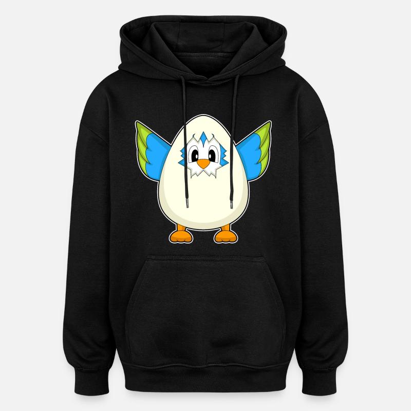 Parrot Egg - Oversized Unisex Hoodie - black
