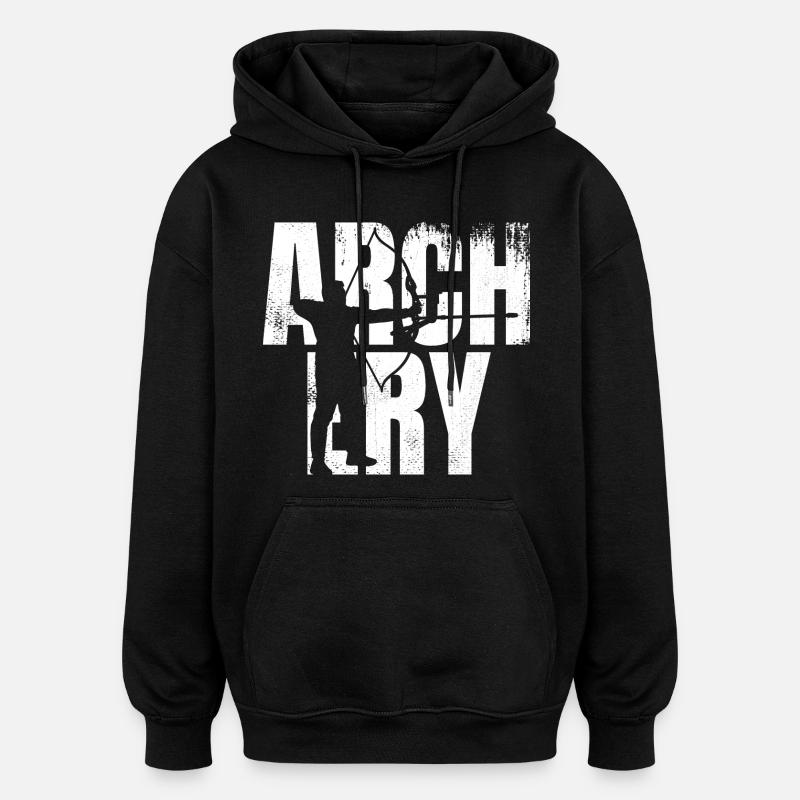 Archerie - Sweat à capuche oversize unisexe - noir