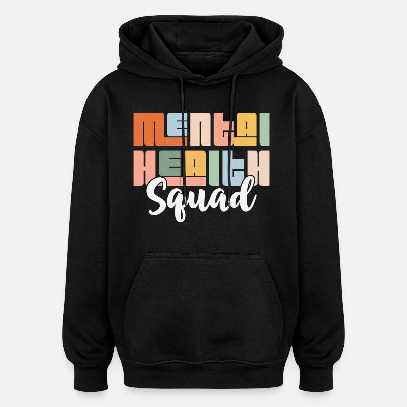 Escouade de santé mentale - Sweat à capuche oversize unisexe - noir