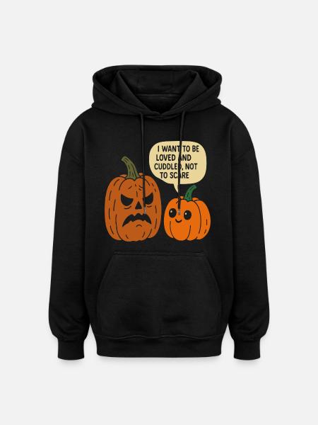 Nuttet Halloween Græskar Duo - Oversize unisex hoodie - sort