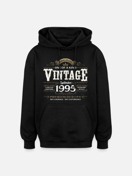 30e anniversaire Millésime septembre 1995 - Sweat à capuche oversize unisexe - noir