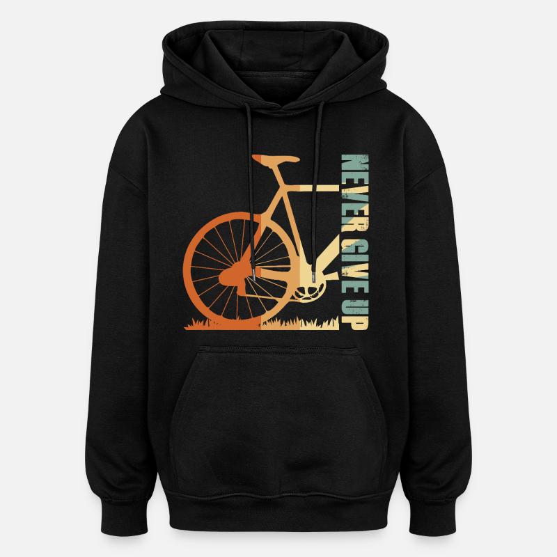 Fahrrad-Silhouette Gradient-Design - Oversized Unisex Hoodie - Schwarz