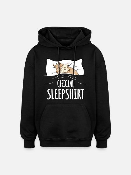 Lama Sleepshirt black - Oversized Unisex Hoodie - black
