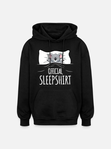 Koala Sleepshirt - Oversized Unisex Hoodie - Schwarz