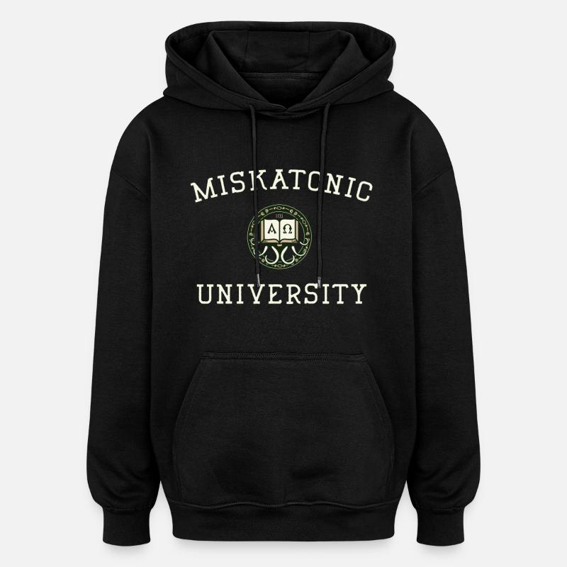 Miskatonic 2 Light - Sweat à capuche oversize unisexe - noir