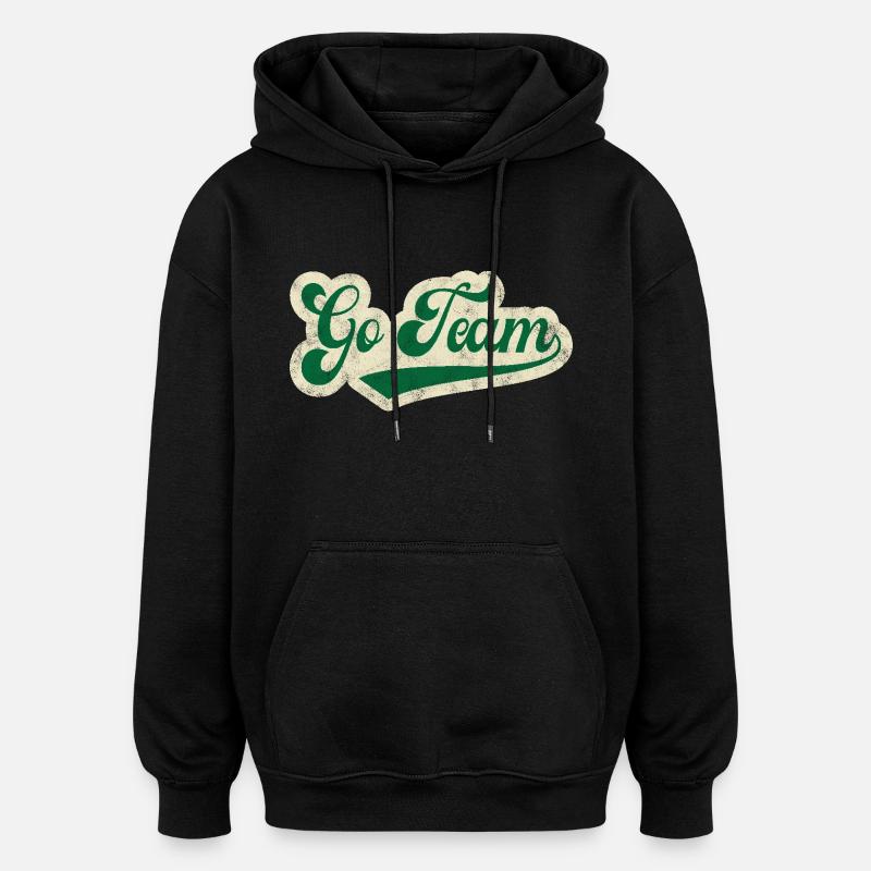Aller à l’équipe - Sweat à capuche oversize unisexe - noir