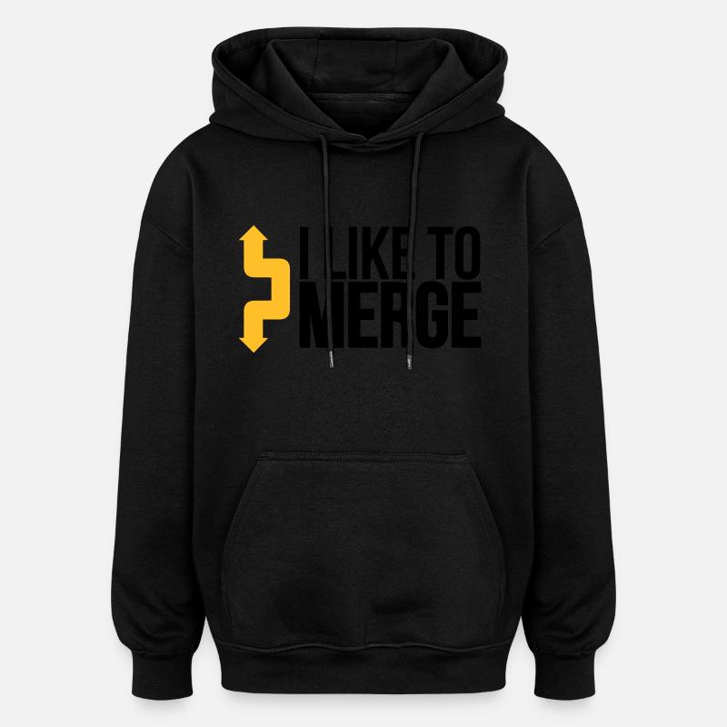 merge_hero4_2f - Sweat à capuche oversize unisexe - noir