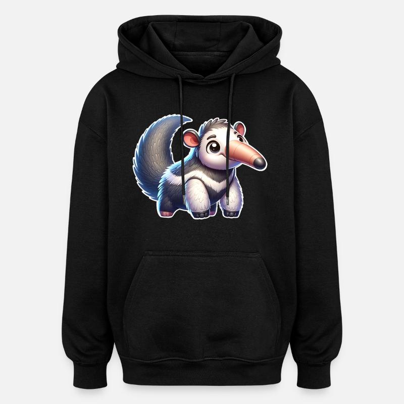 Fourmilier - Sweat à capuche oversize unisexe - noir